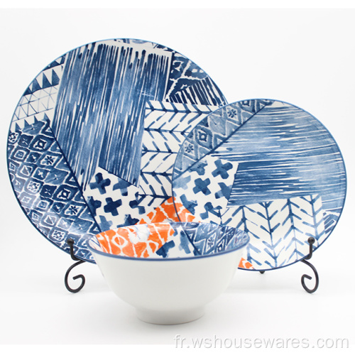 Vente chaude NOUVEAU Style Porcelaine Vaisselle Ensembles de luxe colorés